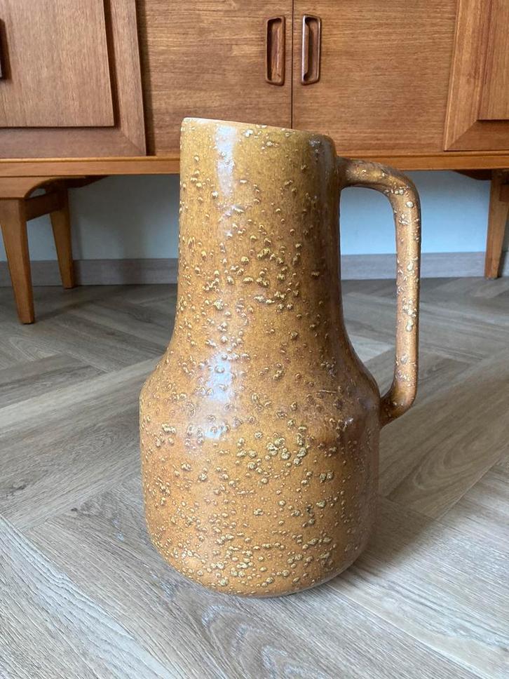 Vloervaas West Germany 408/40 zand kleur met relief, Antiek en Kunst, Antiek | Vazen, Ophalen