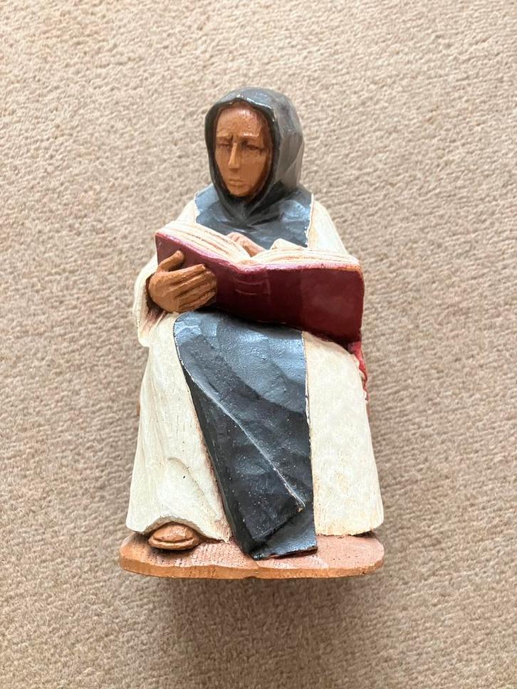 La Trappe Koningshoeven lezende Trappist beeldje, Verzamelen, Biermerken, Gebruikt, La Trappe, Ophalen of Verzenden