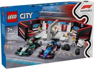 Lego City 60444 F1 garage met Mercedes-AMG en Alpine auto's  beschikbaar voor biedingen