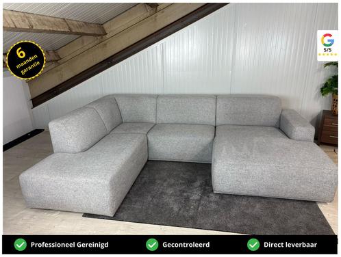 GRATIS LEVERING Z.G.A.N U-bank Grijs 330x220x170 GEREINIGD, Huis en Inrichting, Banken | Bankstellen, Zo goed als nieuw, Hoekbank