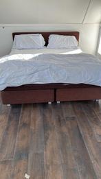 Boxspring bed 180x210 in Brielle, Ophalen, Gebruikt, Bruin, 210 cm