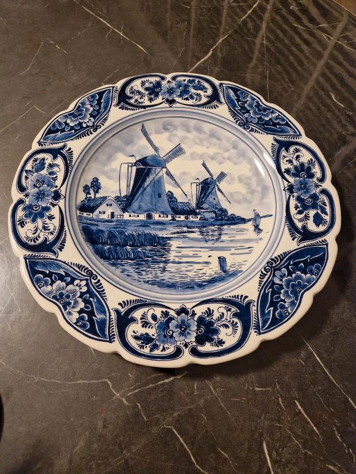 Delftsblauwe Wandbord met Molens, Antiek en Kunst, Antiek | Wandborden en Tegels, Ophalen