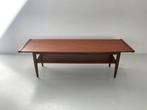 Vintage salontafel, Ophalen, 100 tot 150 cm, Teakhout, 50 tot 100 cm