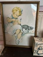 Antieke tegeltjes,franse pot, chocolade mal brocante etc etc, Ophalen of Verzenden