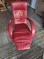 Comfortabele Relaxstoel - Rode Leerlook, Ophalen of Verzenden