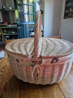 Vintage Wicker Mand - Picknick, Breien, Naaien, Hobby en Vrije tijd, Ophalen of Verzenden, Gebruikt, Zonder inhoud