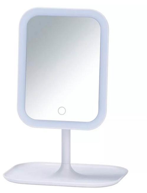 Nieuw Wenko led staande spiegel dimbaar lamp touch wit make, Huis en Inrichting, Woonaccessoires | Spiegels, Nieuw, Minder dan 50 cm