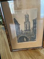 Ets Cornelis Brandenburg Domtoren Utrecht, Antiek en Kunst, Ophalen of Verzenden