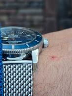 Breitling SUPEROCEAN HERITAGE 46 AUTO BLAUWE  DOOS PAPIEREN, Sieraden, Tassen en Uiterlijk, Horloges | Heren, Staal, Gebruikt
