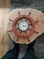 Antieke Scheepsklok - Stuurrad Design, Ophalen, Gebruikt, Analoog, Wandklok