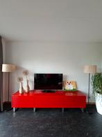Tv kast/dressoir rood hoogglans op maat gemaakt, Ophalen, 200 cm of meer, Minder dan 100 cm, Modern