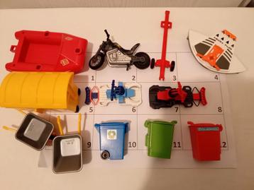 Playmobil onderdelen motor, container, pallet, boot beschikbaar voor biedingen