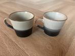 2 HK living cappuccino mokken 70’s, Huis en Inrichting, Keuken | Servies, Keramiek, Ophalen of Verzenden, Zo goed als nieuw, Overige stijlen