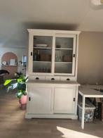 Witte vitrinekast in prima staat, Huis en Inrichting, Kasten | Vitrinekasten, Ophalen, Gebruikt, 25 tot 50 cm, 200 cm of meer