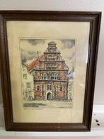 Hoorn-Sint Jansgasthuis - Litho van P. van Alff, Antiek en Kunst, Kunst | Litho's en Zeefdrukken, Ophalen of Verzenden