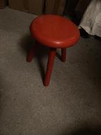 Blauwe zitzak en oranje krukje, Ophalen, Gebruikt, Blauw, Zitzak