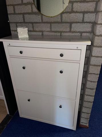 HEMNES Schoenenkast 2 vakken, wit. beschikbaar voor biedingen