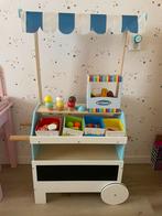 Houten marktkraam/ijskraam, inclusief ijsjes en etenswaren, Kinderen en Baby's, Ophalen, Gebruikt, Meubelstuk of Keukentje