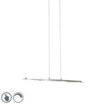 Hanglamp staal / glas met touch-dimmer LED, Ophalen, Nieuw, Glas, Minder dan 50 cm