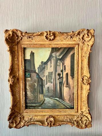 Oud 19e eeuws schilderij van Parijs beschikbaar voor biedingen