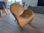Leolux Papageno fauteuil okergeel, Huis en Inrichting, Fauteuils, Gebruikt, Ophalen of Verzenden, 75 tot 100 cm