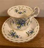 Royal Albert Kop en Schotel - July Forget-Me-Not, Gebruikt, Ophalen of Verzenden, Overige stijlen, Kop(pen) en/of Schotel(s)