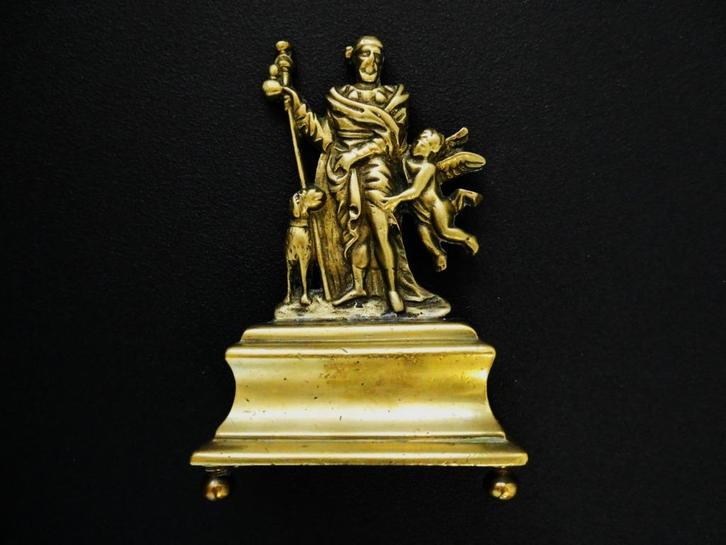 Beeld Sint Rochus Pestheilige Patroon Heilige van de honden, Antiek en Kunst, Antiek | Religie, Ophalen of Verzenden