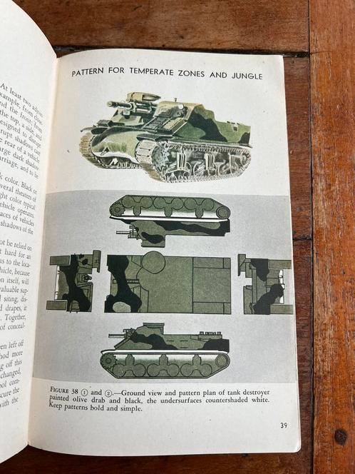 WO2 Amerikaans voorschrift camouflage voertuig Tank Jeep KTR, Verzamelen, Militaria | Tweede Wereldoorlog, Landmacht, Boek of Tijdschrift