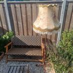 Vintage retro staande lamp met grote lampenkap, Ophalen, Metaal, Zo goed als nieuw, Vintage retro