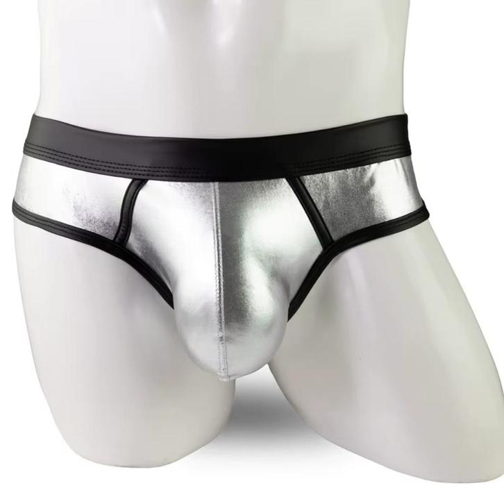 Zilveren heren lak onderbroek / mannen slip, Kleding | Heren, Ondergoed, Slip, Overige kleuren, Verzenden