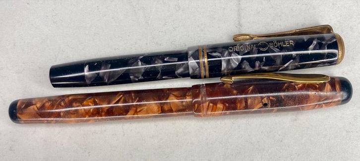 Antieke vulpennen: Parker & Böhler - Verzamelaarsobjecten, Antiek en Kunst, Antiek | Kantoor en Zakelijk, Ophalen of Verzenden