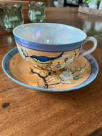 Antiek japans kopje in geel en blauw, Antiek en Kunst, Antiek | Servies los, Ophalen of Verzenden