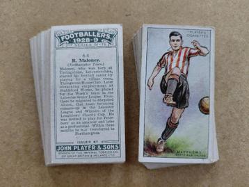 Footballers 1928-29 complete set 25 vintage cigarette cards beschikbaar voor biedingen