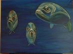 Vissen, Antiek en Kunst, Kunst | Schilderijen | Modern, Ophalen of Verzenden