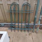 3 delen hekwerk met 2 palen, Ophalen, Gebruikt, IJzer, Sierhekwerk