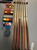 Biljart uitrusting - Keuen, ballen en accessoires, Sport en Fitness, Biljarten en Poolen, Ophalen, Keu of Ballen