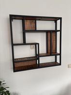 Industriële wandrek met houten planken, Huis en Inrichting, Woonaccessoires | Wandplanken en Boekenplanken, Ophalen of Verzenden