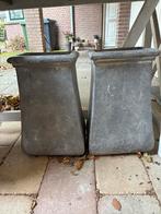 2x PTMD Vintage Bloempotten Grijs, Steen, Gebruikt, Tuin, Overige vormen