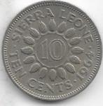 10  cent  1964  Sierra Leone. km. 19, Ophalen of Verzenden, Overige landen, Losse munt