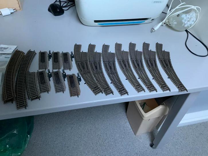 Fleischmann profirails wissels etc., Hobby en Vrije tijd, Modeltreinen | H0, Gebruikt, Rails, Gelijkstroom, Fleischmann, Ophalen of Verzenden