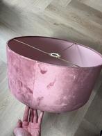 Lampenkap velvet poederroze met messing, Huis en Inrichting, Ophalen, Zo goed als nieuw, Rond, 25 tot 50 cm