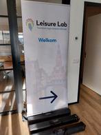 Rollup banner, Ophalen, Gebruikt, Reclamebord