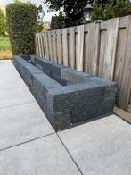 Stapelblokken antraciet splitrock  15x15x60 cm 65 stuks!, Tuin en Terras, Tegels en Klinkers, Ophalen, Overige typen, Nieuw, Minder dan 5 m²
