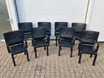8 B&B Italia Arcadia - Arcona design stoelen - Paolo Piva, Ophalen, Gebruikt, Design jaren 80, Zwart