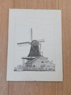 litho molen Zaanstreek ws Molen de Kat R. de Lange, Antiek en Kunst, Kunst | Litho's en Zeefdrukken, Ophalen