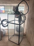 Zwarte Glazen Hanglamp, Huis en Inrichting, Lampen | Hanglampen, Ophalen of Verzenden, Nieuw, Glas, Minder dan 50 cm