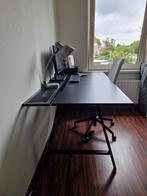Zwart bureau ikea te koop, Doe-het-zelf en Verbouw, Zo goed als nieuw, Schuifpui, Hout, Ophalen