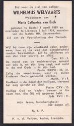 Welvaarts Wilhelmus 1889 Boxtel 1954 Liempde, Ophalen of Verzenden, Bidprentje