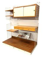 Vintage Nisse Strinning String wandsysteem uit de jaren 60, Huis en Inrichting, Woonaccessoires | Wandplanken en Boekenplanken