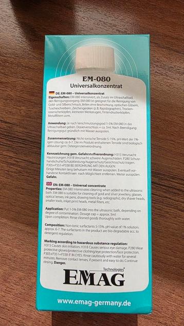 Emag Reiniger om in ultrasoon apparaat te gebruiken beschikbaar voor biedingen